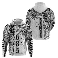 Samoa 685 Art Traditional Tattoo Pattern Zip Hoodie White Color LT03 - Polynesian Pride