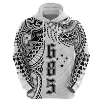 Samoa 685 Art Traditional Tattoo Pattern Zip Hoodie White Color LT03 - Polynesian Pride