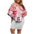 Samoa 685 Art Traditional Tattoo Pattern Family Matching Off Shoulder Short Dress and Hawaiian Shirt Gradient Color