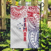 Samoa 685 Art Traditional Tattoo Pattern Garden Flag Gradient Color LT03 Garden Flag White - Polynesian Pride