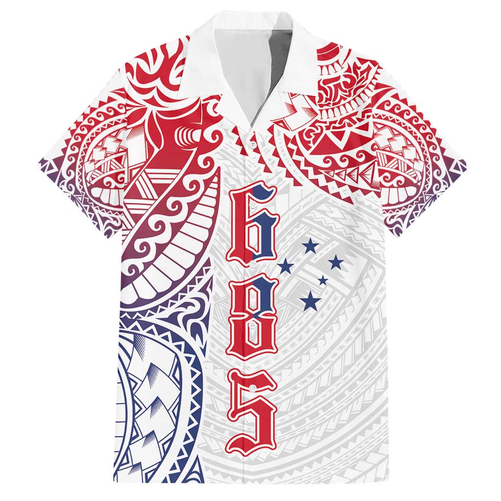 Samoa 685 Art Traditional Tattoo Pattern Hawaiian Shirt Gradient Color LT03 White - Polynesian Pride