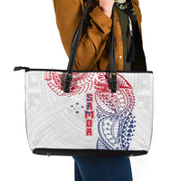 Samoa 685 Art Traditional Tattoo Pattern Leather Tote Bag Gradient Color LT03 - Polynesian Pride