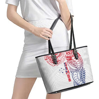 Samoa 685 Art Traditional Tattoo Pattern Leather Tote Bag Gradient Color LT03 - Polynesian Pride