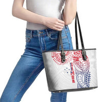 Samoa 685 Art Traditional Tattoo Pattern Leather Tote Bag Gradient Color LT03 - Polynesian Pride
