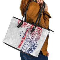 Samoa 685 Art Traditional Tattoo Pattern Leather Tote Bag Gradient Color LT03 - Polynesian Pride
