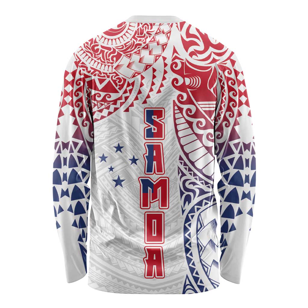 Samoa 685 Art Traditional Tattoo Pattern Long Sleeve Shirt Gradient Color LT03 - Polynesian Pride