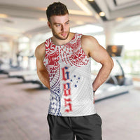 Samoa 685 Art Traditional Tattoo Pattern Men Tank Top Gradient Color LT03 White - Polynesian Pride