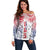 Samoa 685 Art Traditional Tattoo Pattern Off Shoulder Sweater Gradient Color