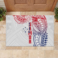 Samoa 685 Art Traditional Tattoo Pattern Rubber Doormat Gradient Color LT03 White - Polynesian Pride