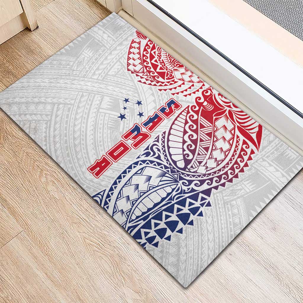 Samoa 685 Art Traditional Tattoo Pattern Rubber Doormat Gradient Color LT03 - Polynesian Pride