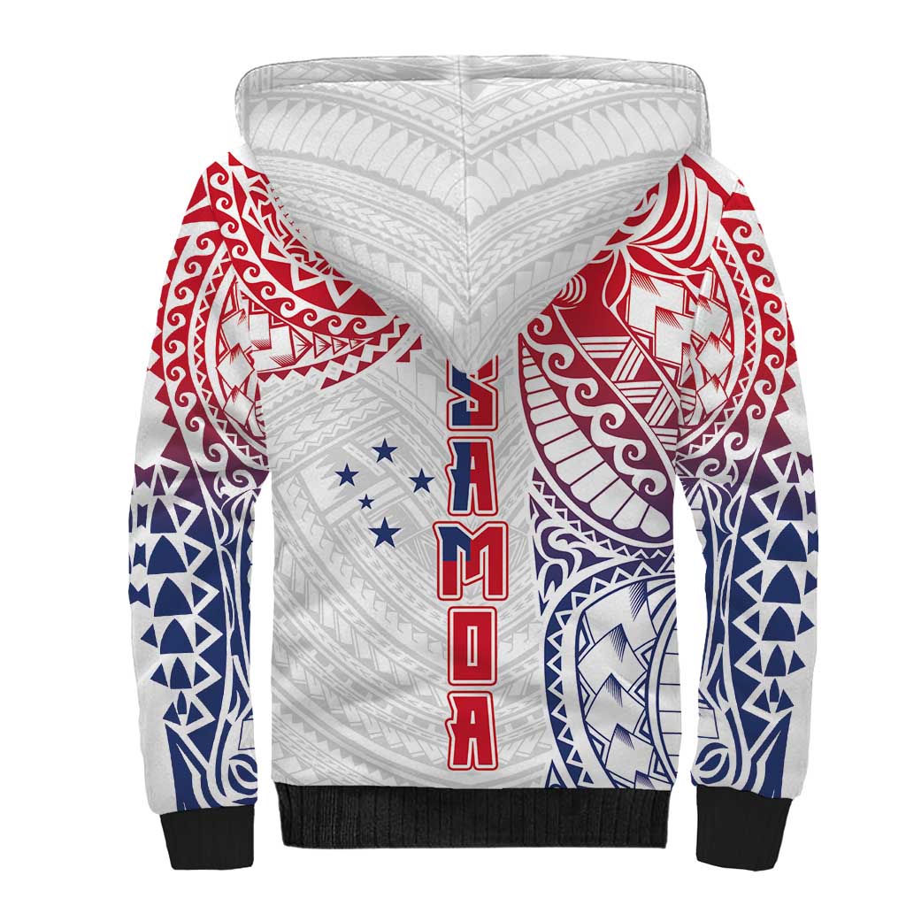 Samoa 685 Art Traditional Tattoo Pattern Sherpa Hoodie Gradient Color LT03 - Polynesian Pride