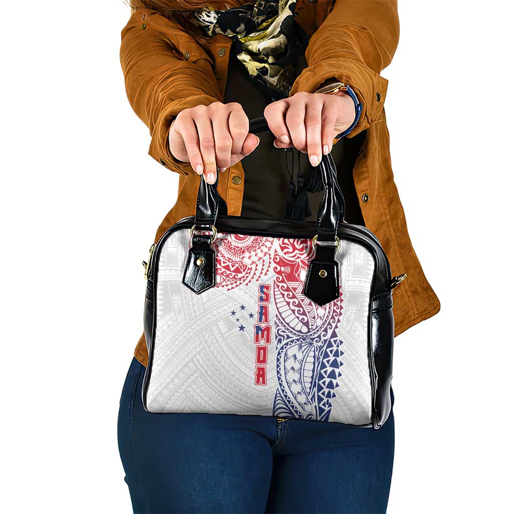Samoa 685 Art Traditional Tattoo Pattern Shoulder Handbag Gradient Color LT03 One Size White - Polynesian Pride
