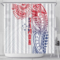 Samoa 685 Art Traditional Tattoo Pattern Shower Curtain Gradient Color LT03 - Polynesian Pride