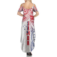 Samoa 685 Art Traditional Tattoo Pattern Summer Maxi Dress Gradient Color LT03 - Polynesian Pride