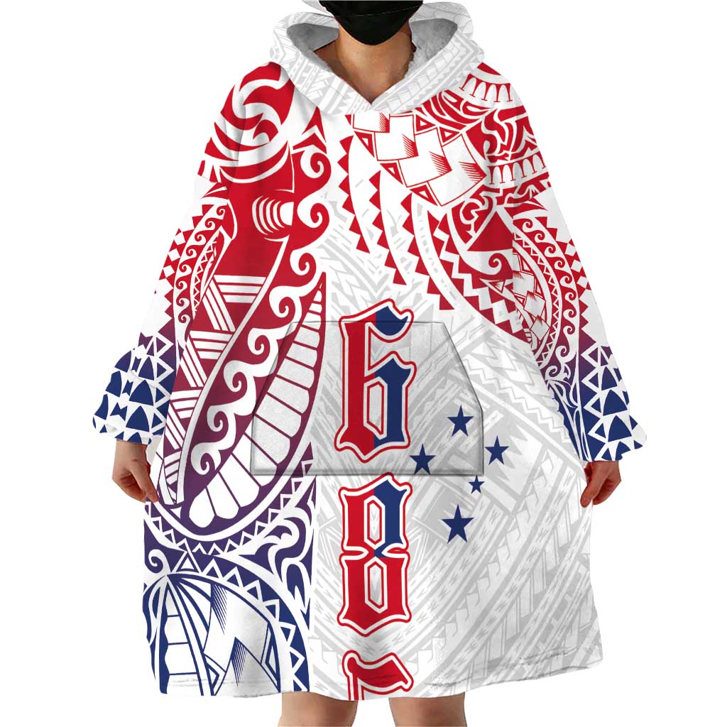 Samoa 685 Art Traditional Tattoo Pattern Wearable Blanket Hoodie Gradient Color LT03 - Polynesian Pride