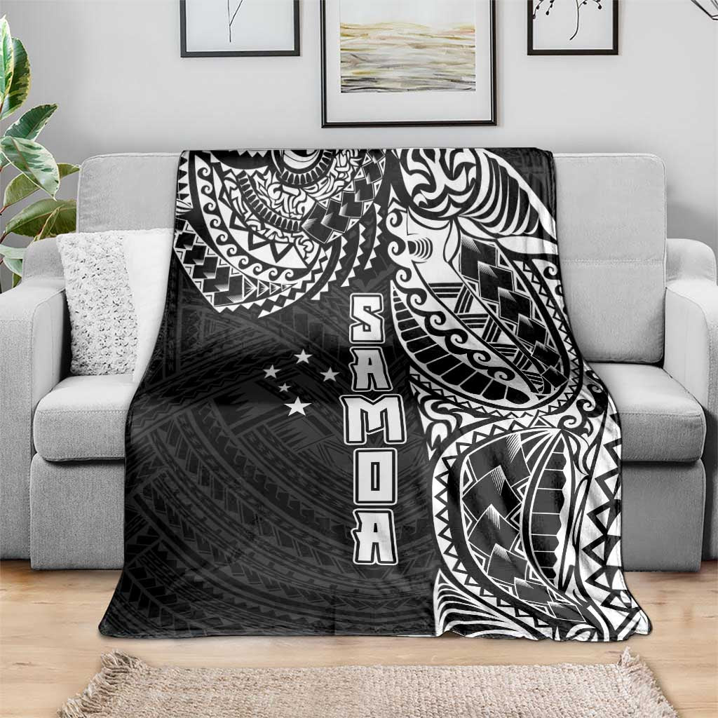 Samoa 685 Art Traditional Tattoo Pattern Blanket Black Color LT03 - Polynesian Pride