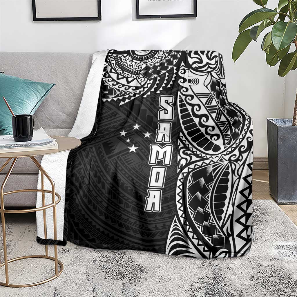 Samoa 685 Art Traditional Tattoo Pattern Blanket Black Color LT03 - Polynesian Pride