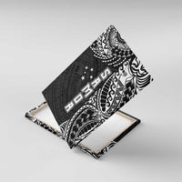 Samoa 685 Art Traditional Tattoo Pattern Canvas Wall Art Black Color LT03 With Frame Black - Polynesian Pride