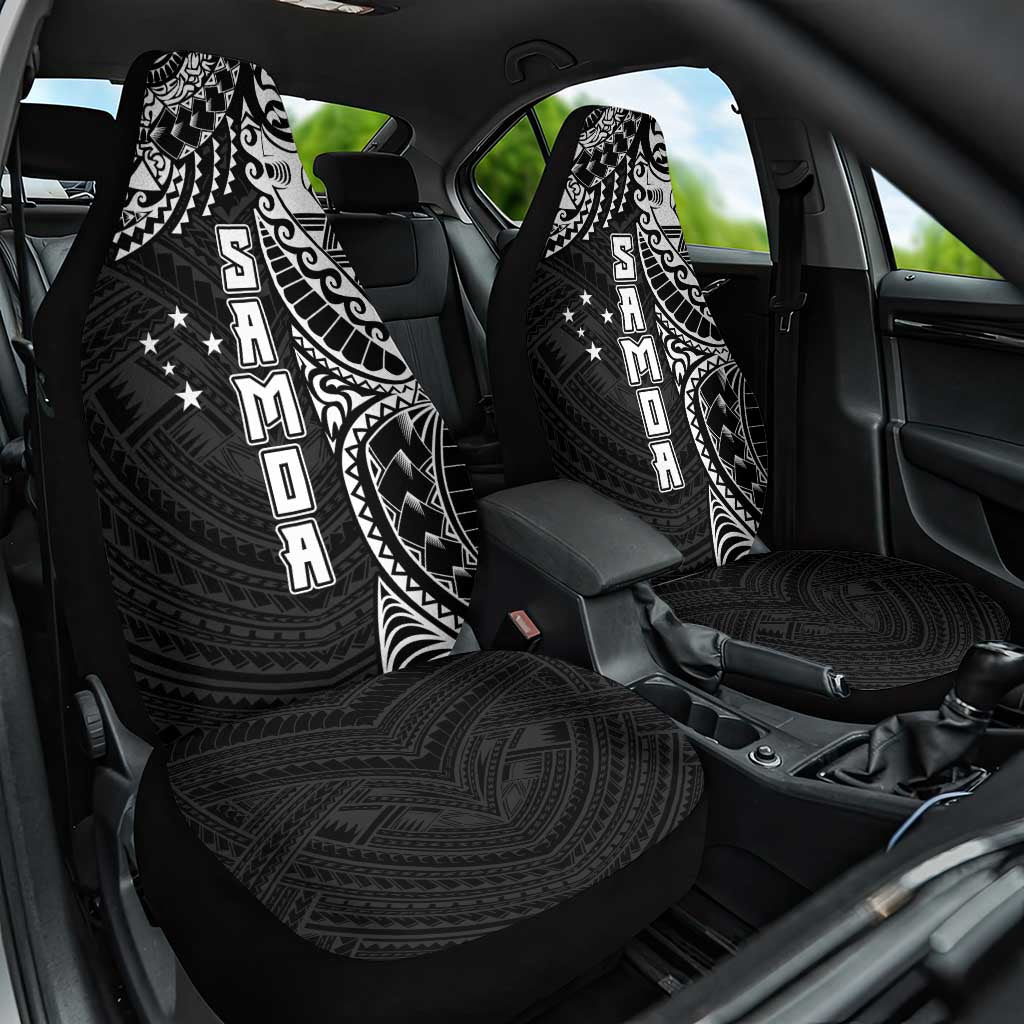 Samoa 685 Art Traditional Tattoo Pattern Car Seat Cover Black Color LT03 One Size Black - Polynesian Pride