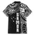 Samoa 685 Art Traditional Tattoo Pattern Family Matching Short Sleeve Bodycon Dress and Hawaiian Shirt Black Color