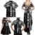 Samoa 685 Art Traditional Tattoo Pattern Family Matching Summer Maxi Dress and Hawaiian Shirt Black Color