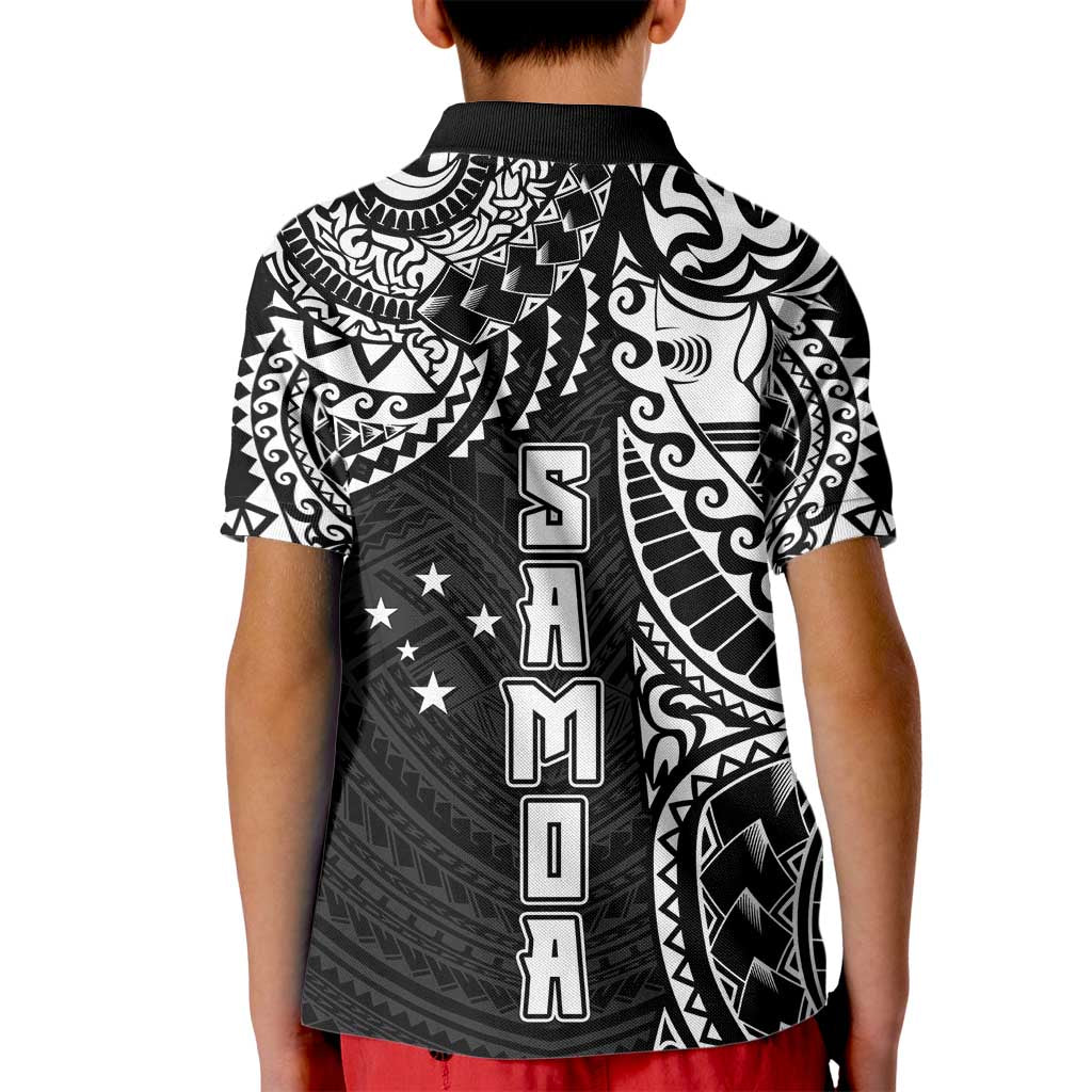 Samoa 685 Art Traditional Tattoo Pattern Kid Polo Shirt Black Color LT03 - Polynesian Pride