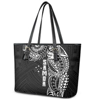 Samoa 685 Art Traditional Tattoo Pattern Leather Tote Bag Black Color LT03 - Polynesian Pride