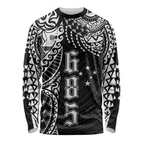 Samoa 685 Art Traditional Tattoo Pattern Long Sleeve Shirt Black Color LT03 Unisex Black - Polynesian Pride