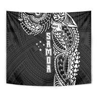 Samoa 685 Art Traditional Tattoo Pattern Tapestry Black Color LT03 - Polynesian Pride