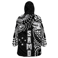 Samoa 685 Art Traditional Tattoo Pattern Wearable Blanket Hoodie Black Color LT03 - Polynesian Pride