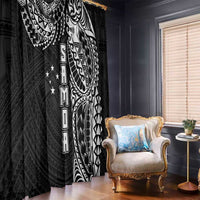 Samoa 685 Art Traditional Tattoo Pattern Window Curtain Black Color LT03 - Polynesian Pride