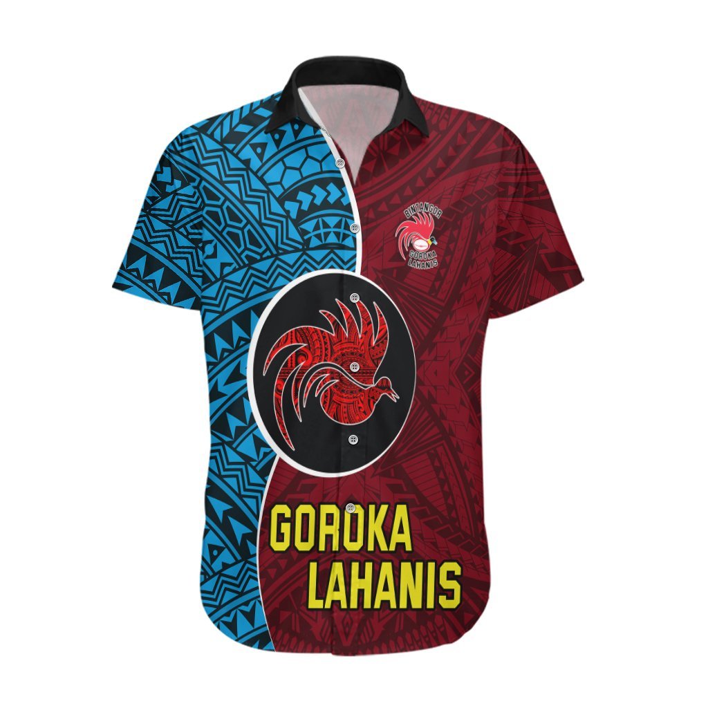 Bintangor Goroka Lahanis Rugby Hawaiian Shirt Papua New Guinea Polynesian Tattoo LT03 Red - Polynesian Pride