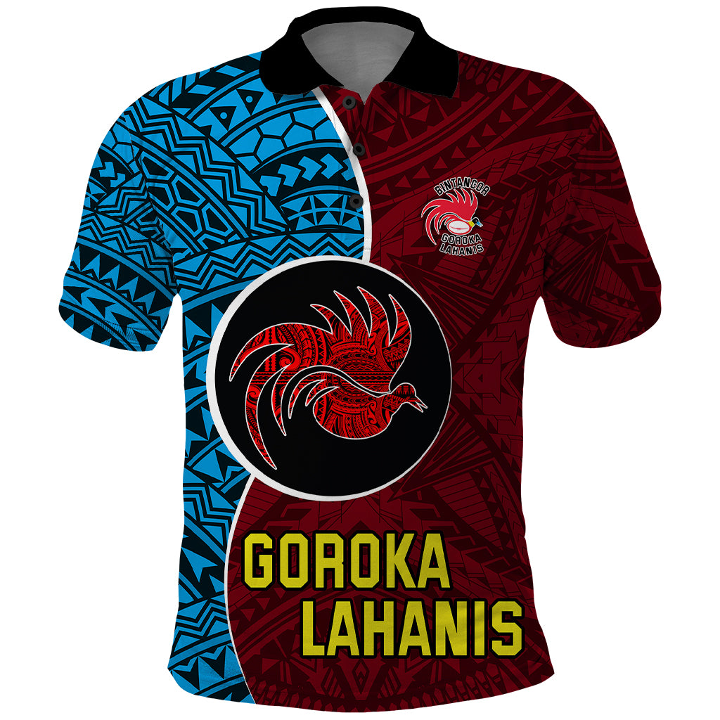 Bintangor Goroka Lahanis Rugby Polo Shirt Papua New Guinea Polynesian Tattoo LT03 Red - Polynesian Pride