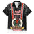 Vanuatu Christmas Family Matching Off Shoulder Short Dress and Hawaiian Shirt Polynesian Tribal Snow Style LT03 Dad's Shirt - Short Sleeve Black - Polynesian Pride