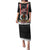 Vanuatu Christmas Puletasi Polynesian Tribal Snow Style LT03 Long Dress Black - Polynesian Pride