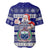 Samoa Christmas Baseball Jersey The Santa Coat of Arms with Samoa Bracelet Pattern LT03 - Polynesian Pride