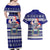 Samoa Christmas Couples Matching Off Shoulder Maxi Dress and Hawaiian Shirt The Santa Coat of Arms with Samoa Bracelet Pattern LT03 - Polynesian Pride