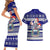 Samoa Christmas Couples Matching Short Sleeve Bodycon Dress and Hawaiian Shirt The Santa Coat of Arms with Samoa Bracelet Pattern LT03 - Polynesian Pride