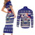 Samoa Christmas Couples Matching Short Sleeve Bodycon Dress and Long Sleeve Button Shirts The Santa Coat of Arms with Samoa Bracelet Pattern LT03 - Polynesian Pride