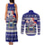 Samoa Christmas Couples Matching Tank Maxi Dress and Long Sleeve Button Shirts The Santa Coat of Arms with Samoa Bracelet Pattern LT03 - Polynesian Pride