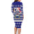 Samoa Christmas Family Matching Long Sleeve Bodycon Dress and Hawaiian Shirt The Santa Coat of Arms with Samoa Bracelet Pattern LT03 - Polynesian Pride