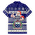 Samoa Christmas Family Matching Puletasi Dress and Hawaiian Shirt The Santa Coat of Arms with Samoa Bracelet Pattern LT03 - Polynesian Pride