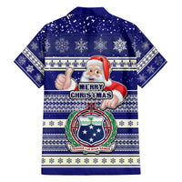 Samoa Christmas Hawaiian Shirt The Santa Coat of Arms with Samoa Bracelet Pattern LT03 - Polynesian Pride
