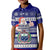 Samoa Christmas Kid Polo Shirt The Santa Coat of Arms with Samoa Bracelet Pattern LT03 Kid Blue - Polynesian Pride