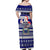 Samoa Christmas Off Shoulder Maxi Dress The Santa Coat of Arms with Samoa Bracelet Pattern LT03 - Polynesian Pride