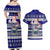 Custom Samoa Christmas Couples Matching Off Shoulder Maxi Dress and Hawaiian Shirt The Santa Coat of Arms with Samoa Bracelet Pattern LT03 - Polynesian Pride