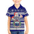 Custom Samoa Christmas Family Matching Puletasi Dress and Hawaiian Shirt The Santa Coat of Arms with Samoa Bracelet Pattern LT03 Son's Shirt Blue - Polynesian Pride