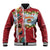 New Zealand Merry Christmas Baseball Jacket Maori Animals, Koru Tattoo - Red Xmas Style