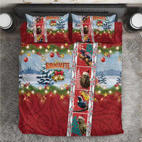 New Zealand Merry Christmas Bedding Set Maori Animals, Koru Tattoo - Red Xmas Style LT03 Red - Polynesian Pride