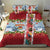 New Zealand Merry Christmas Bedding Set Maori Animals, Koru Tattoo - Red Xmas Style